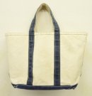画像: 80'S LL Bean 単色タグ キャンバス トートバッグ ネイビー/オフホワイト USA製 (VINTAGE) 「Bag」入荷しました。