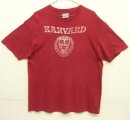 画像: 80'S HARVARD シングルステッチ 半袖 Tシャツ バーガンディ USA製 (VINTAGE) 「T-Shirt」入荷しました。