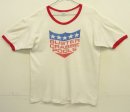 画像: 70'S CHAMPION バータグ シングルステッチ 染み込みプリント 半袖 リンガー Tシャツ ホワイト USA製 (VINTAGE) 「T-Shirt」入荷しました。