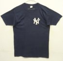 画像: 80'S CHAMPION "NEW YORK YANKEES"トリコタグ シングルステッチ 半袖 Tシャツ ネイビー USA製 (VINTAGE) 「T-Shirt」入荷しました。