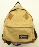 画像: 70'S EASTPAK "NEWSタグ" ボトムレザー ナイロン バックパック ベージュ USA製 (VINTAGE) 「Bag」入荷しました。