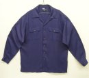 画像: 90'S RALPH LAUREN レーヨン/ウール 長袖 オープンカラーシャツ ネイビー (VINTAGE) 「L/S Shirt」入荷しました。