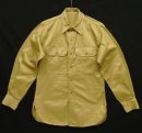 画像: 50'S アメリカ軍 US ARMY "STAND UP COLLAR" マチ付き 長袖 チノシャツ ベージュ (VINTAGE) 「L/S Shirt」入荷しました。