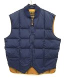 画像: 90'S EDDIE BAUER "DOWNLIGHT VEST" 黒タグ グースダウン スクエアキルト ダウンベスト ネイビー (VINTAGE) 「No Sleeve」入荷しました。