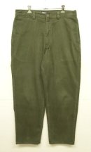 画像: 90'S RALPH LAUREN "ボックスロゴ" ノープリーツ チノパンツ オリーブ W34L30 USA製 (VINTAGE) 「Bottoms」入荷しました。