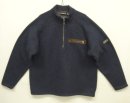 画像: 02'S PATAGONIA ハーフジップ レザートリム ニット ネイビー USA製 (VINTAGE) 「Knit」入荷しました。