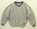 画像: 90'S RUSSELL ATHLETIC ライン入りリブ Vネック スウェットシャツ ヘザーグレー USA製 (VINTAGE) 「Sweat Shirt」入荷しました。