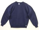 画像: 90'S RUSSELL ATHLETIC 前Vガゼット付き クルーネック スウェットシャツ ネイビー USA製 (VINTAGE) 「Sweat Shirt」入荷しました。