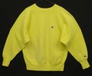 画像: 90'S CHAMPION 刺繍タグ リバースウィーブ 無地 レモンイエロー USA製 (VINTAGE) 「Sweat Shirt」入荷しました。