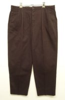 画像: 90'S J.CREW 旧タグ ツープリーツ チノパンツ ダークブラウン USA製 (VINTAGE) 「Bottoms」入荷しました。
