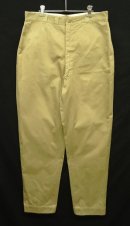 画像: 60'S アメリカ軍 US ARMY コットン100% チノパンツ W38L33 RAPID製アルミジップ (VINTAGE) 「Bottoms」入荷しました。
