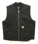 画像: CARHARTT 裏地キルティング ダックベスト ブラック (USED) 「No Sleeve」入荷しました。