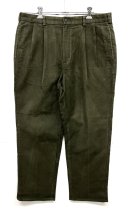 画像: 00'S BROOKS BROTHERS "ELLIOT" ツープリーツ モールスキンパンツ オリーブ (VINTAGE) 「Bottoms」入荷しました。