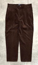 画像: 90'S RALPH LAUREN "ボックスロゴ" ツープリーツ 太畝コーデュロイパンツ ブラウン (VINTAGE) 「Bottoms」入荷しました。