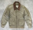 画像: 90'S LL Bean 襟レザー 裏地キルティング ドリズラージャケット カーキ (VINTAGE) 「Jacket」入荷しました。