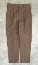 画像: 70'S UNKNOWN ツータック スラックス ブラウン/カスリ柄 TALONジップ (VINTAGE) 「Bottoms」入荷しました。