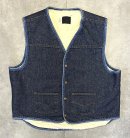 画像: 70'S ROEBUCKS 裏地ボア デニムベスト インディゴ (VINTAGE) 「No Sleeve」入荷しました。