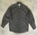 画像: 90'S J.CREW 旧タグ ブラックシャンブレー バンドカラーシャツ ブラック (VINTAGE) 「L/S Shirt」入荷しました。