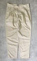 画像: 90'S RALPH LAUREN "ボックスロゴ" ツープリーツ チノパンツ ベージュ USA製 (VINTAGE) 「Bottoms」入荷しました。