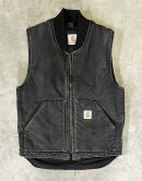 画像: CARHARTT 裏地キルティング ダックベスト フェードブラック (VINTAGE) 「No Sleeve」入荷しました。