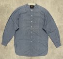画像: 90'S RRL 初期 三ツ星タグ シャンブレー マチ付き バンドカラーシャツ ブルー (VINTAGE) 「L/S Shirt」入荷しました。