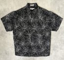 画像: 90'S PERRY ELLIS シルク/リネン 半袖 シャツ ブラック/ホワイト 総柄 (VINTAGE) 「S/S Shirt」入荷しました。