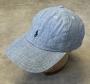 画像: 90'S RALPH LAUREN POLO SPORT ロゴ刺繍 シャンブレー ベースボールキャップ ブルー USA製 (VINTAGE) 「Cap」入荷しました。
