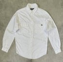 画像: 90'S RALPH LAUREN 片側フラップ付きポケット 猫目ボタン ワークシャツ ホワイト (VINTAGE)「L/S Shirt」入荷しました。