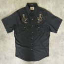 画像: YOUNGBLOODS ウエスタンブーツ刺繍入り 半袖 ウエスタンシャツ ブラック (VINTAGE)「S/S Shirt」入荷しました。