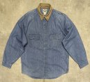 画像: 80'S BANANA REPUBLIC 初期タグ 襟コーデュロイ デニムシャツ ライトインディゴ USA製 (VINTAGE)「L/S Shirt」入荷しました。