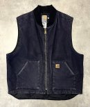画像: CARHARTT 裏地キルティング ダックベスト ネイビー (VINTAGE)「No Sleeve」入荷しました。