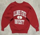 画像: 90'S CHAMPION 刺繍タグ 三段プリント リバースウィーブ ダークレッド USA製 (VINTAGE)「Sweat Shirt」入荷しました。