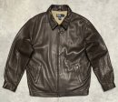 画像: 90'S RALPH LAUREN チンスト付き 裏地付き レザー ドリズラージャケット ブラウン (VINTAGE)「Bottoms」入荷しました。