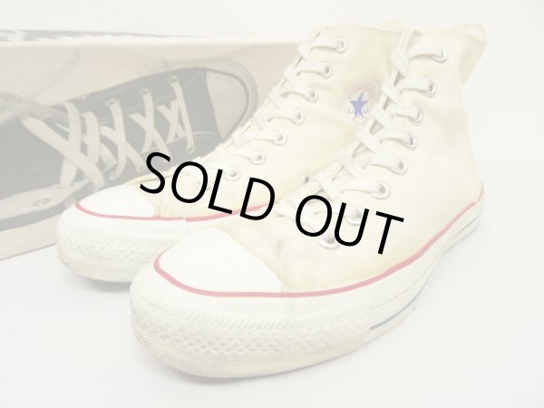 画像1: 90'S Converse ALL STAR キャンバス ハイカット US9.5 箱付き USA製 (VINTAGE)
