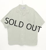 画像: 90'S RALPH LAUREN シルク/リネン オープンカラー 半袖シャツ OLIVE (VINTAGE)