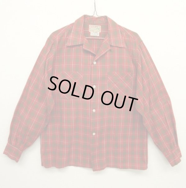 画像1: 40'S McGREGOR 筆記体タグ オープンカラーシャツ チェック USA製 (VINTAGE)