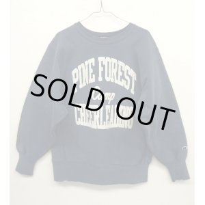 画像: 90'S CHAMPION 刺繍タグ 両面3段プリント リバースウィーブ NAVY USA製 (VINTAGE)