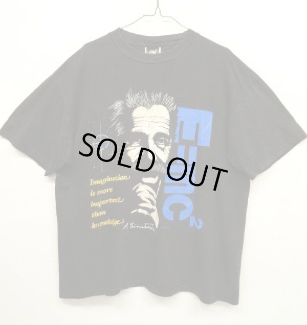 画像1: 90'S ALBERT EINSTEIN 半袖 Tシャツ BLACK (VINTAGE)