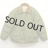 画像: 80'S LL Bean 襟コーデュロイ グースダウン使用 ダウンジャケット OLIVE USA製 (VINTAGE)
