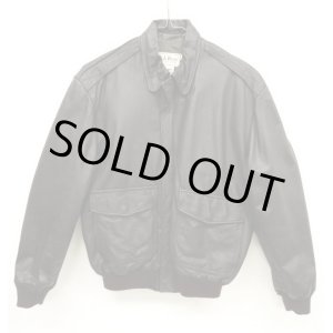 画像: 90'S LL Bean THINSULATE中綿入り レザー A-2 フライトジャケット ブラウン USA製 (VINTAGE)