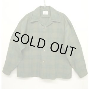 画像: 60'S VAN HEUSEN オープンカラー 長袖レーヨンシャツ オンブレチェック (DEADSTOCK)