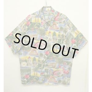 画像: 80'S REYN SPOONER "ROSE BOWL" ダイヤモンドヘッドタグ レーヨン アロハシャツ ハワイ製 (DEADSTOCK)