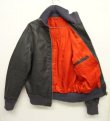 画像2: 80'S ドイツ軍 レザー フライトジャケット DK GREY (VINTAGE)