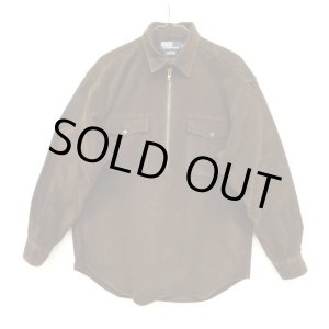 画像: 90'S RALPH LAUREN "CARSON" コーデュロイ ハーフジップシャツ BROWN (VINTAGE)