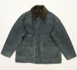 画像1: 80'S BARBOUR 2クレスト "4POCKET BEDALE" オイルドジャケット NAVY イングランド製 (VINTAGE)