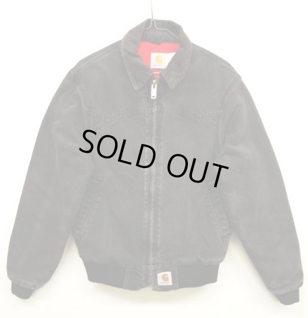 画像1: 80'S CARHARTT 裏地キルティング ダック ジャケット BLACK USA製 (VINTAGE)