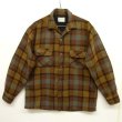 画像1: 70'S TOWNCRAFT ウール オープンカラーシャツ チェック柄 (VINTAGE)