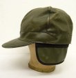 画像3: 40'S LL Bean 黒タグ 耳当て付き レザーキャップ OLIVE (VINTAGE)