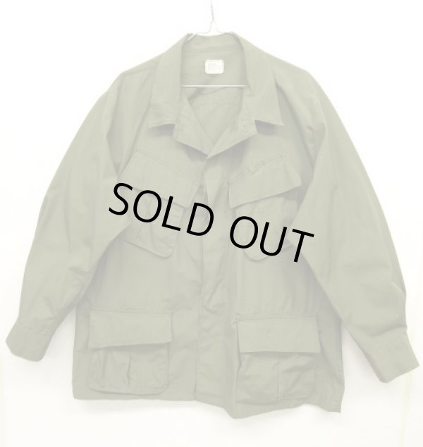 画像1: 60'S アメリカ軍 US ARMY "JUNGLE FATIGUE 4th" リップストップ ファティーグジャケット L-SHORT (DEADSTOCK)
