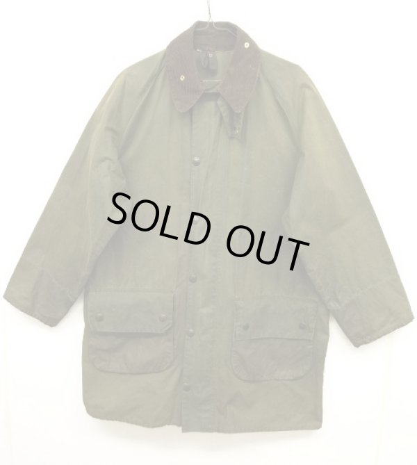 画像1: 80'S BARBOUR 2クレスト "UNLINED GAMEFAIR" オイルドジャケット OLIVE イングランド製 (VINTAGE)